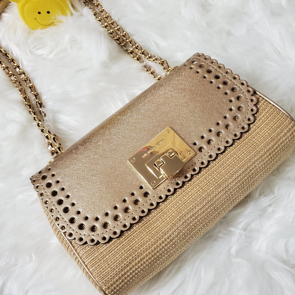 NWT Michael kors Gold purse